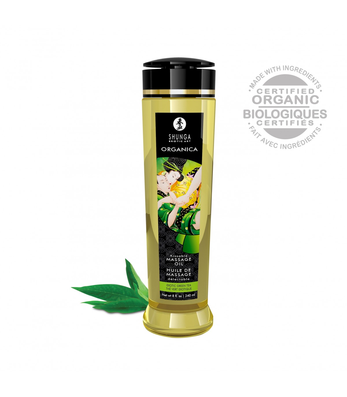 Aceite Masaje Orgánico Té Verde Shunga
